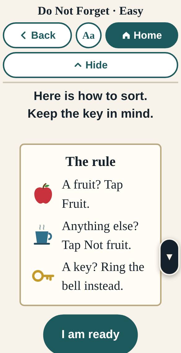 A screen from Do Not Forget