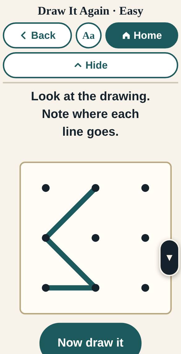 A screen from Draw It Again