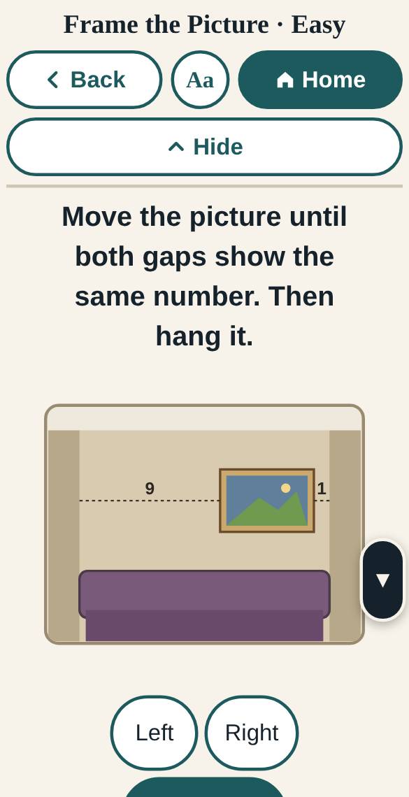 A screen from Frame the Picture